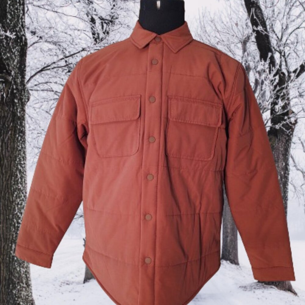 APT. 9 MEN'S STANDARD FIT COCOA PLUM QLUITED PUFFER WINTER JACKET - SIZE - LARGE